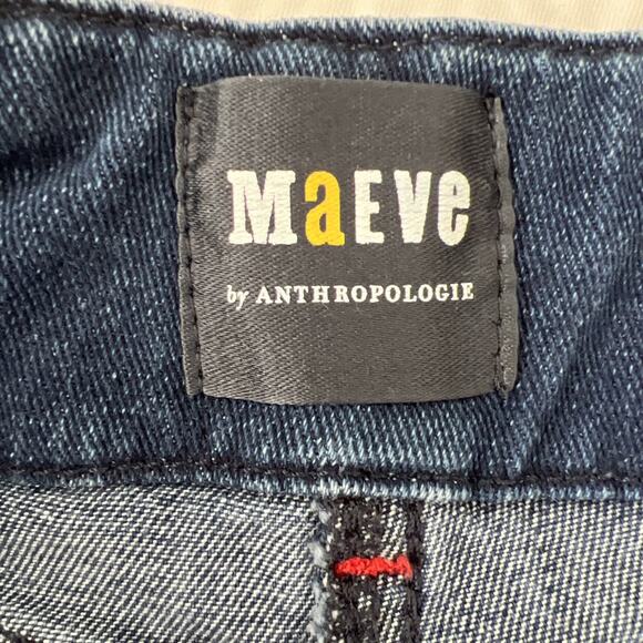 Maeve Anthropologie Jeans Women 29 Junie High Rise Slim Leg Dark Wash 24" Crop - Picture 4 of 11